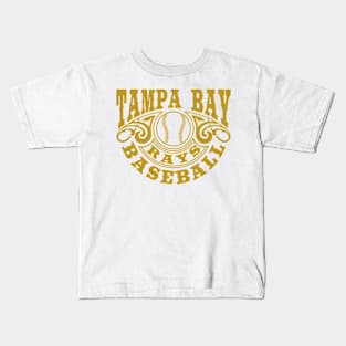 Vintage Retro Tampa Bay Rays Baseball Kids T-Shirt